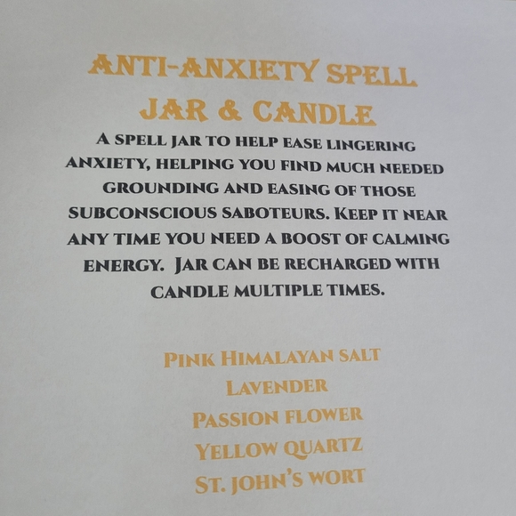 Anti-Anxiety Spell Jar & Candle Duo - Picture 3 of 3